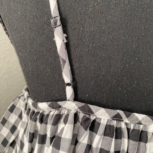 A NEW DAY Black and White Gingham Checkered Ruffle Strappy Top XS - Picture 8 of 10